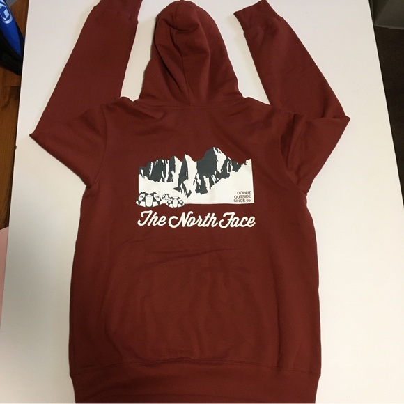 The North Face Pullover Hoodie Hooded Sweatshirt Sweater Mens Sz M Red New NWT - Picture 6 of 10